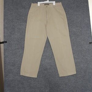 BERLE Original Vintage Clothing Men 34x30 Beige Chinos Straight Leg Cotton Pants